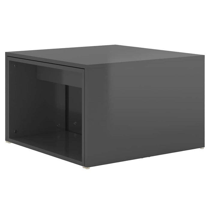 Set măsuțe cafea suprapuse 3 piese gri extralucios 60x60x38 cm WALTI