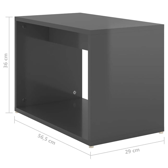 Set măsuțe cafea suprapuse 3 piese gri extralucios 60x60x38 cm WALTI
