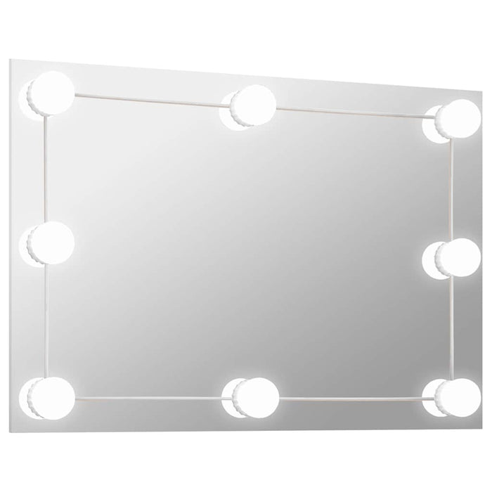 Oglindă de perete cu lumini LED, sticlă, dreptunghiulară - WALTI WALTI