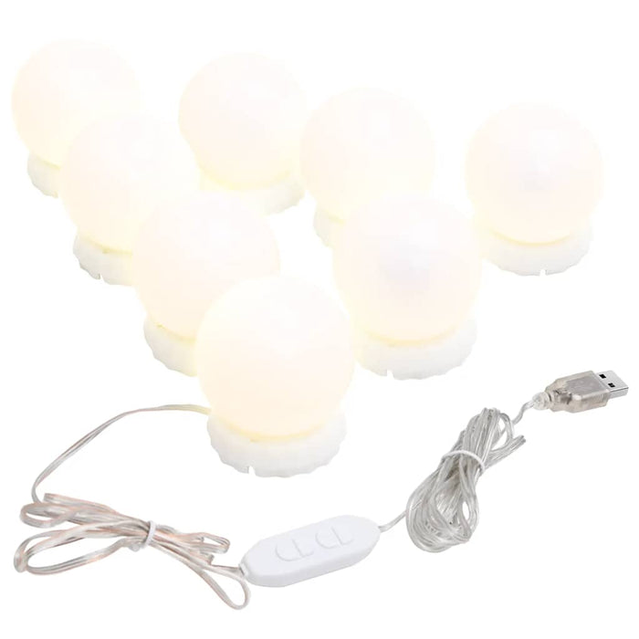 Oglindă de perete cu lumini LED, sticlă, pătrată - WALTI WALTI