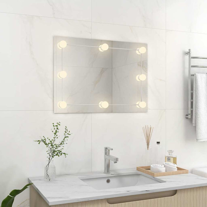 Oglindă de perete lumini LED fără ramă sticlă dreptunghiulară - WALTI WALTI