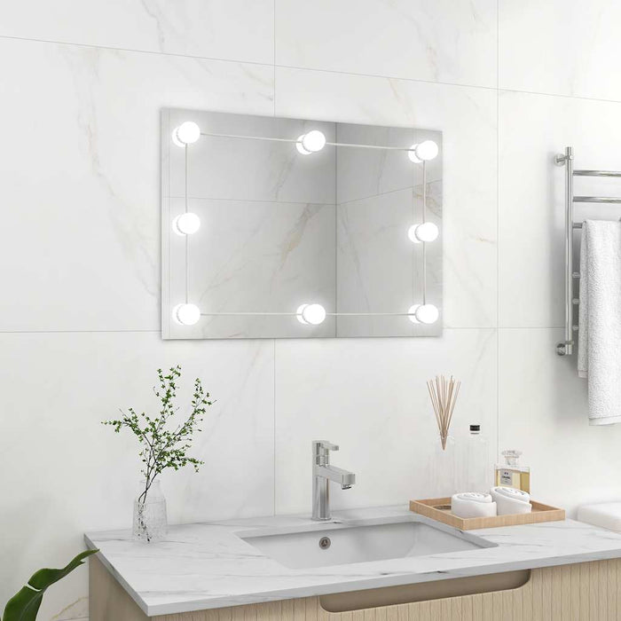 Oglindă de perete lumini LED fără ramă sticlă dreptunghiulară - WALTI WALTI