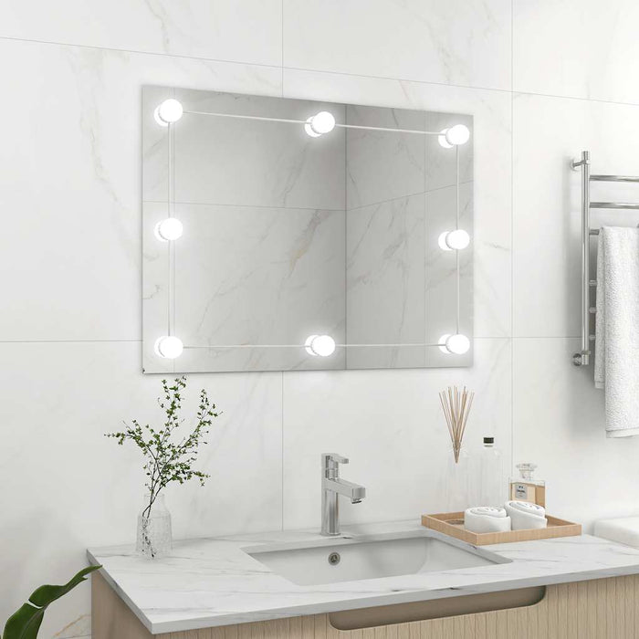 Oglindă de perete lumini LED fără ramă sticlă dreptunghiulară - WALTI WALTI