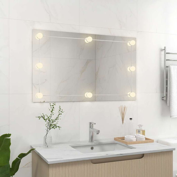 Oglindă de perete lumini LED fără ramă sticlă dreptunghiulară - WALTI WALTI
