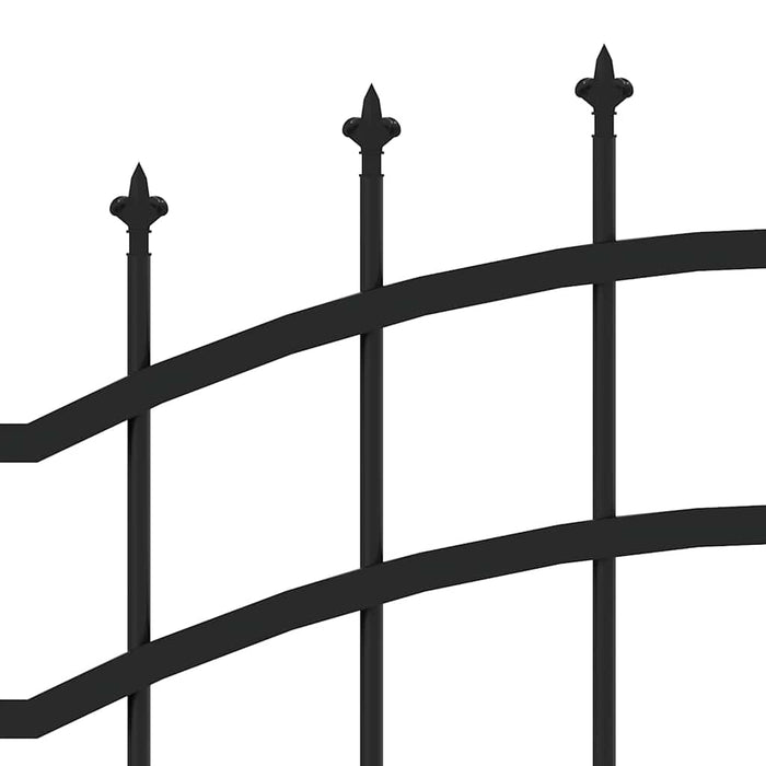 Gard de grădină Woerden cu vârf tip suliță, negru, 240x75 cm, oțel - WALTI WALTI