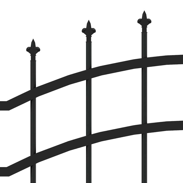 Gard de grădină Woerden cu vârf tip suliță, negru, 240x150 cm, oțel - WALTI WALTI