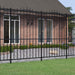Gard de grădină Woerden cu vârf tip suliță, negru, 240x175 cm, oțel - WALTI WALTI