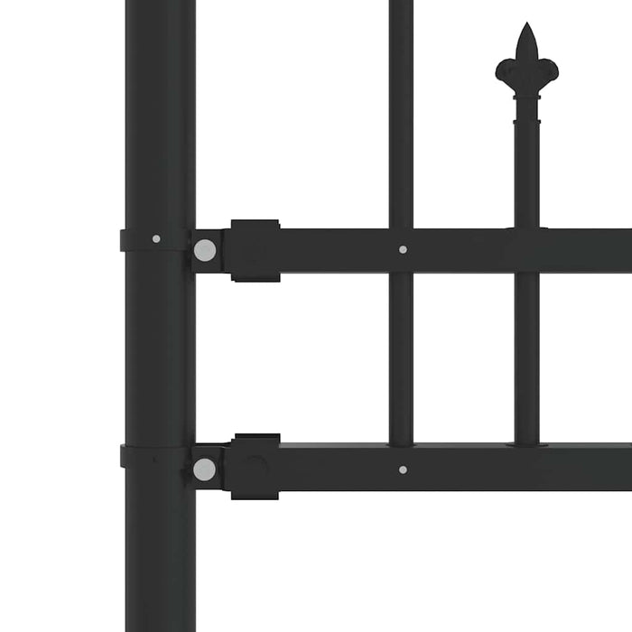 Gard de grădină KAMPEN cu vârf tip suliță, negru, 240x175 cm, oțel - WALTI WALTI