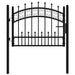 Poartă de gard cu vârf tip suliță, neagră, 103x75 cm, oțel vopsit în câmp electrostatic - WALTI WALTI