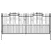Poartă gard cu vârf negru 406x223 cm oțel vopsit electrostatic - WALTI WALTI