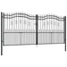 Poartă gard cu vârf negru 406x223 cm oțel vopsit electrostatic - WALTI WALTI