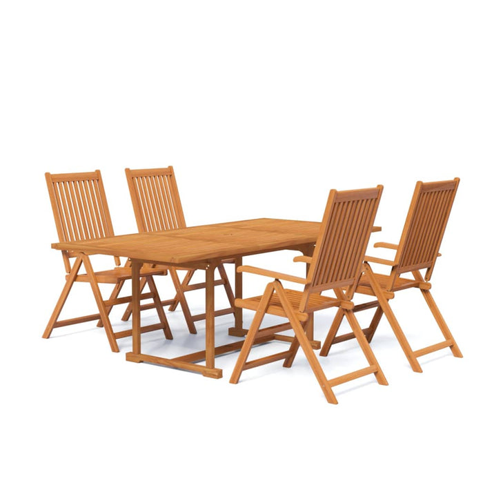 Set mobilier de grădină, 5 piese, lemn masiv de acacia, 150-200 cm WALTI