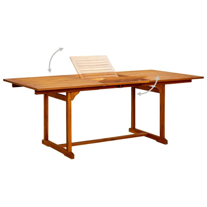 Set mobilier de grădină, 5 piese, lemn masiv de acacia, 150-200 cm WALTI