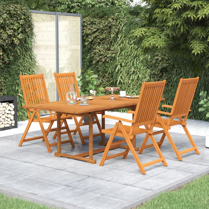 Set mobilier de grădină, 5 piese, lemn masiv de acacia, 150-200 cm WALTI