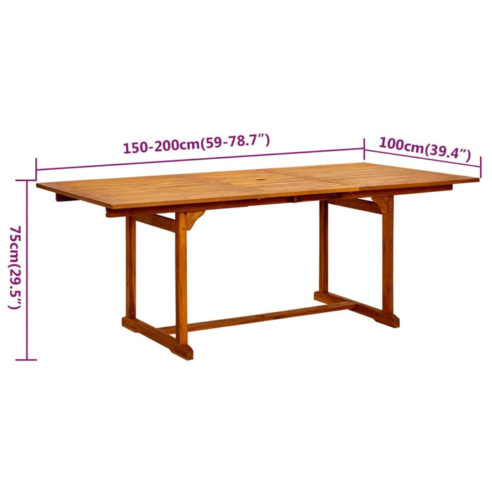 Set mobilier de grădină, 7 piese, lemn masiv de acacia WALTI