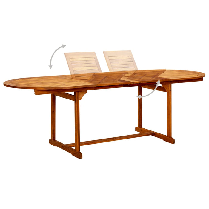 Set mobilier de grădină, 7 piese, lemn masiv de acacia, 160-240 cm WALTI