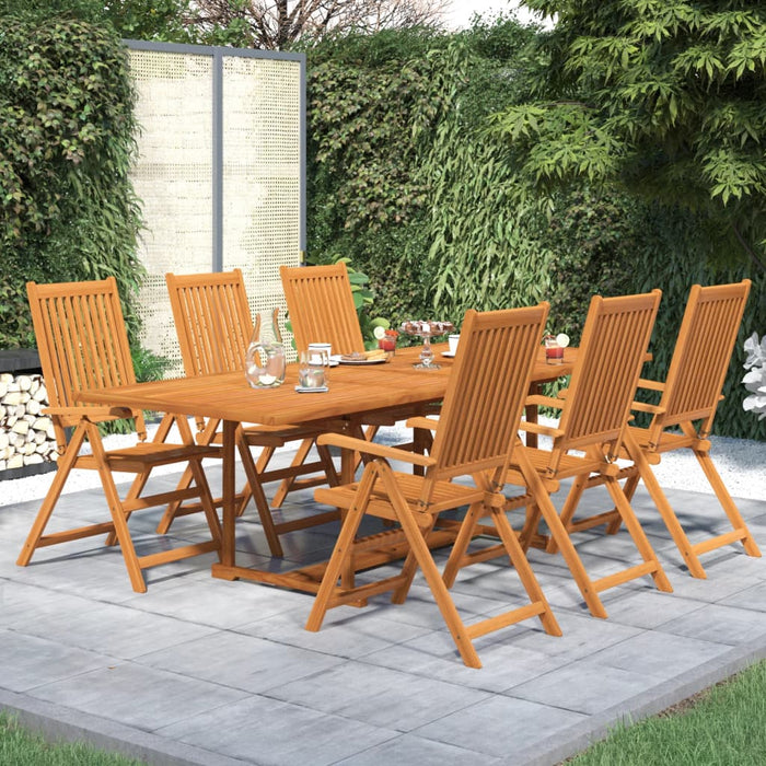 Set mobilier de grădină, 7 piese, lemn masiv de acacia, 160-240 cm WALTI