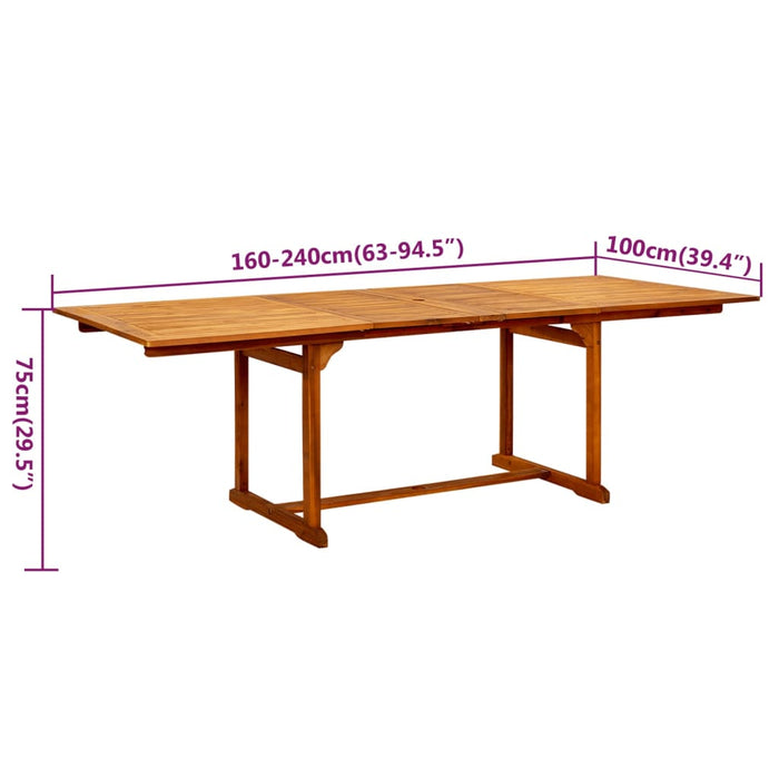 Set mobilier de grădină, 9 piese, lemn masiv de acacia - WALTI WALTI