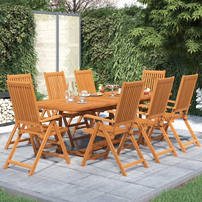 Set mobilier de grădină, 9 piese, lemn masiv de acacia - WALTI WALTI