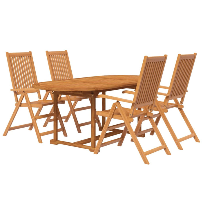 Set mobilier de grădină, 5 piese, lemn masiv de acacia, 120-170 cm - WALTI WALTI