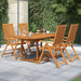 Set mobilier de grădină, 5 piese, lemn masiv de acacia, 120-170 cm - WALTI WALTI