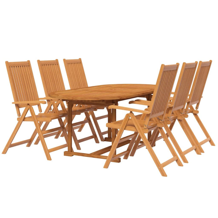 Set mobilier de grădină, 7 piese, lemn masiv de acacia, 120-170 cm WALTI