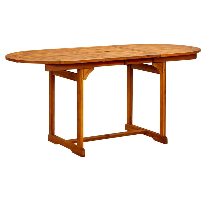 Set mobilier de grădină, 7 piese, lemn masiv de acacia, 120-170 cm WALTI