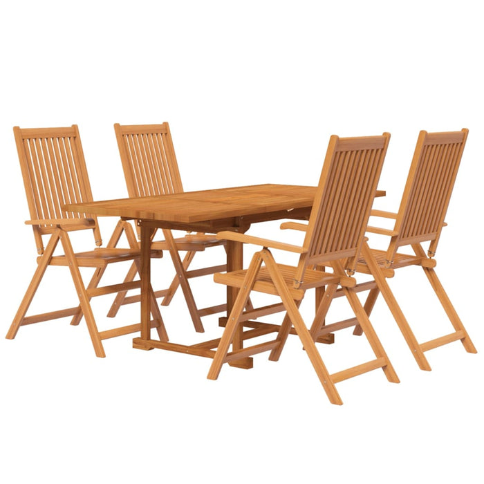 Set mobilier de grădină, 5 piese, lemn masiv de acacia, 120-170 cm WALTI