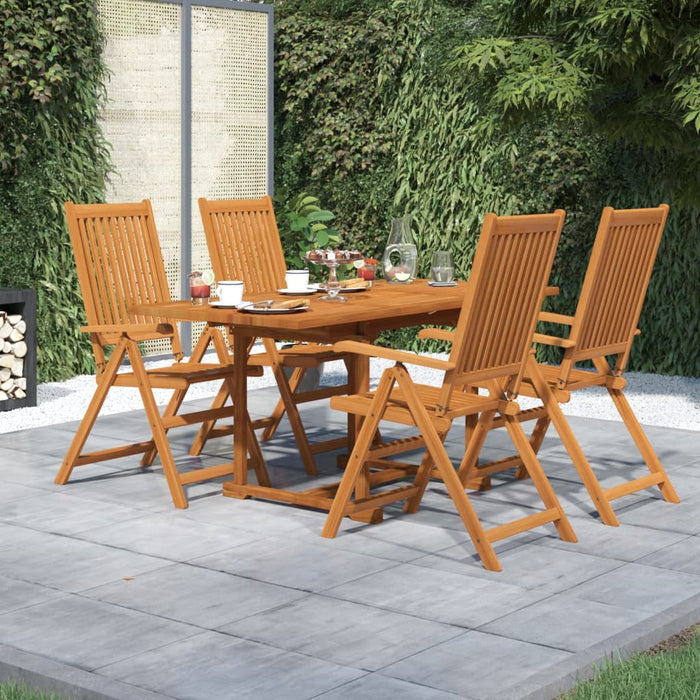 Set mobilier de grădină, 5 piese, lemn masiv de acacia, 120-170 cm WALTI