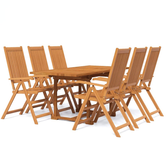 Set mobilier de grădină, 7 piese, lemn masiv de acacia, 120-170 cm WALTI