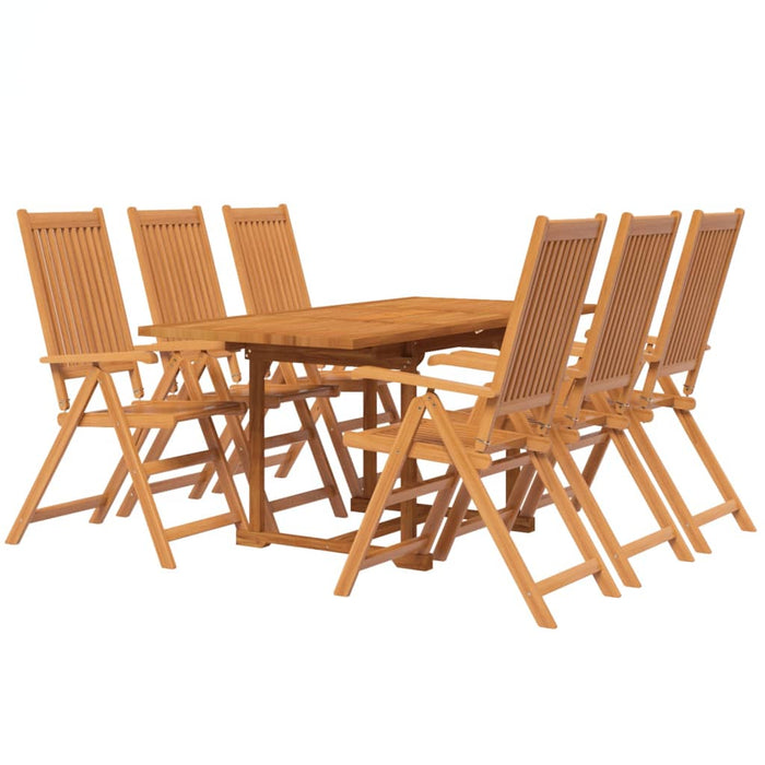 Set mobilier de grădină, 7 piese, lemn masiv de acacia, 120-170 cm WALTI