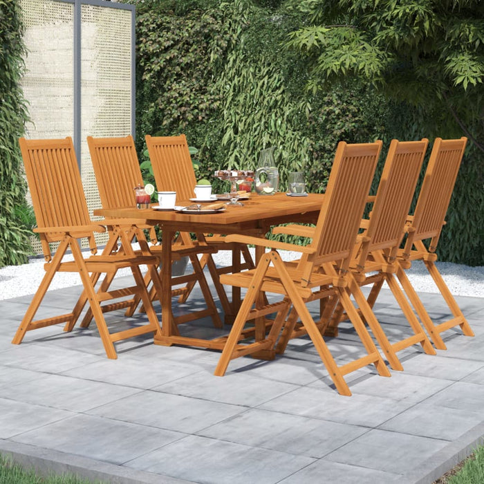 Set mobilier de grădină, 7 piese, lemn masiv de acacia, 120-170 cm WALTI
