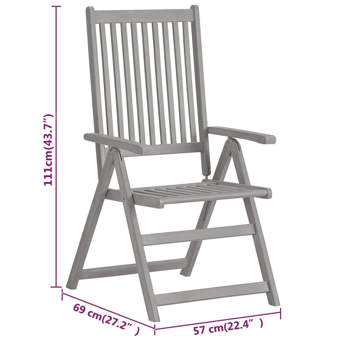 Set mobilier de grădină, 5 piese, lemn masiv de acacia WALTI