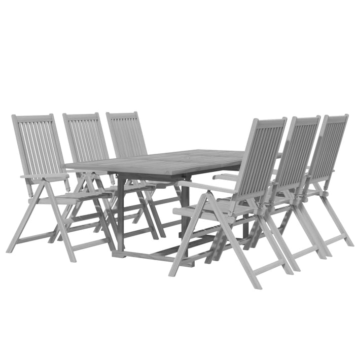 Set mobilier de grădină, 7 piese, lemn masiv de acacia - WALTI WALTI