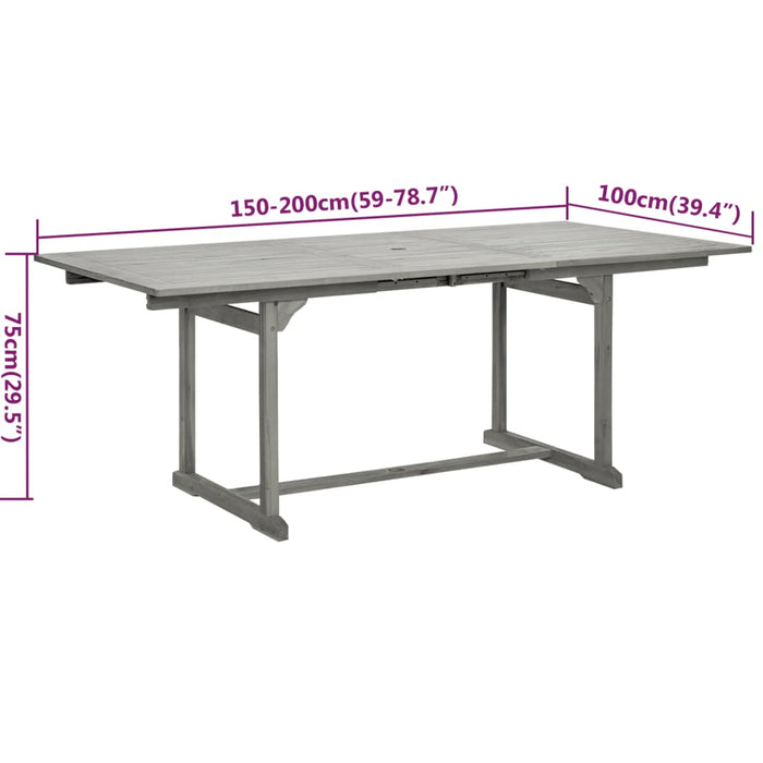 Set mobilier de grădină, 7 piese, lemn masiv de acacia - WALTI WALTI