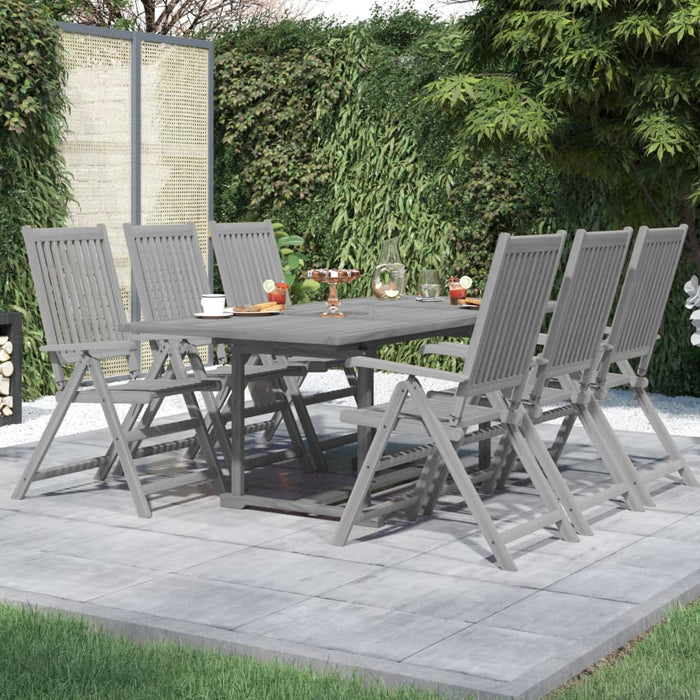 Set mobilier de grădină, 7 piese, lemn masiv de acacia - WALTI WALTI