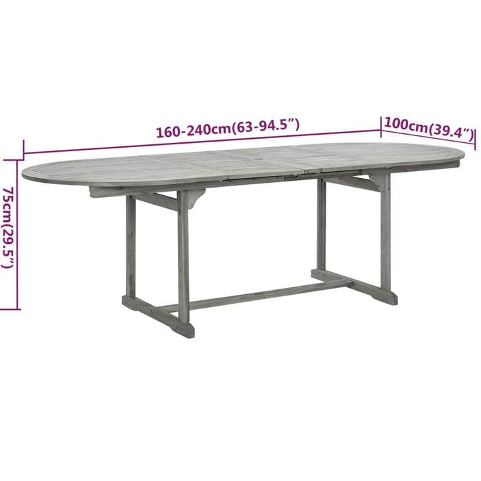 Set mobilier de grădină, 7 piese, lemn masiv de acacia WALTI