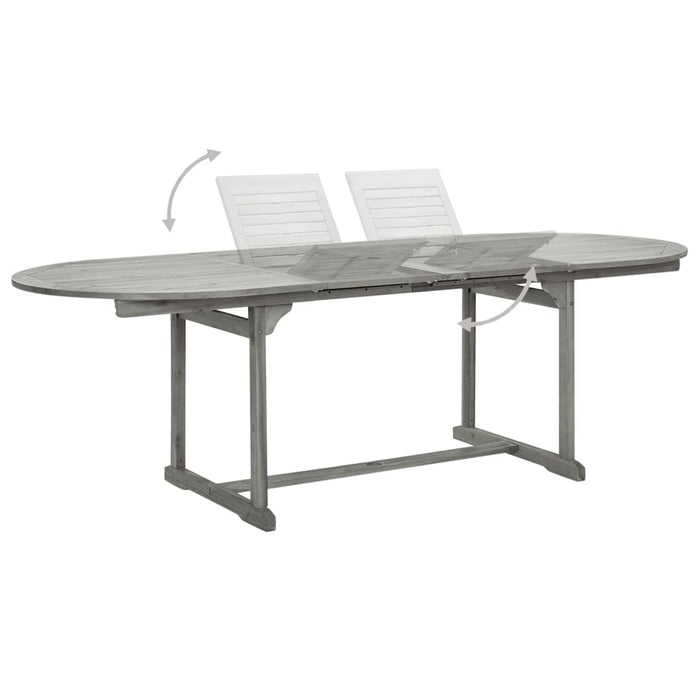Set mobilier de grădină, 9 piese, lemn masiv de acacia - WALTI WALTI