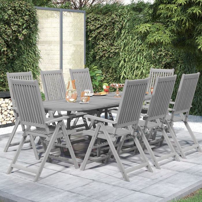 Set mobilier de grădină, 9 piese, lemn masiv de acacia - WALTI WALTI