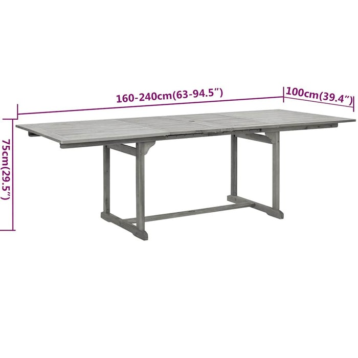 Set mobilier de grădină, 7 piese, lemn masiv de acacia WALTI