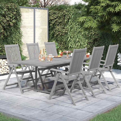 Set mobilier de grădină, 7 piese, lemn masiv de acacia - WALTI WALTI