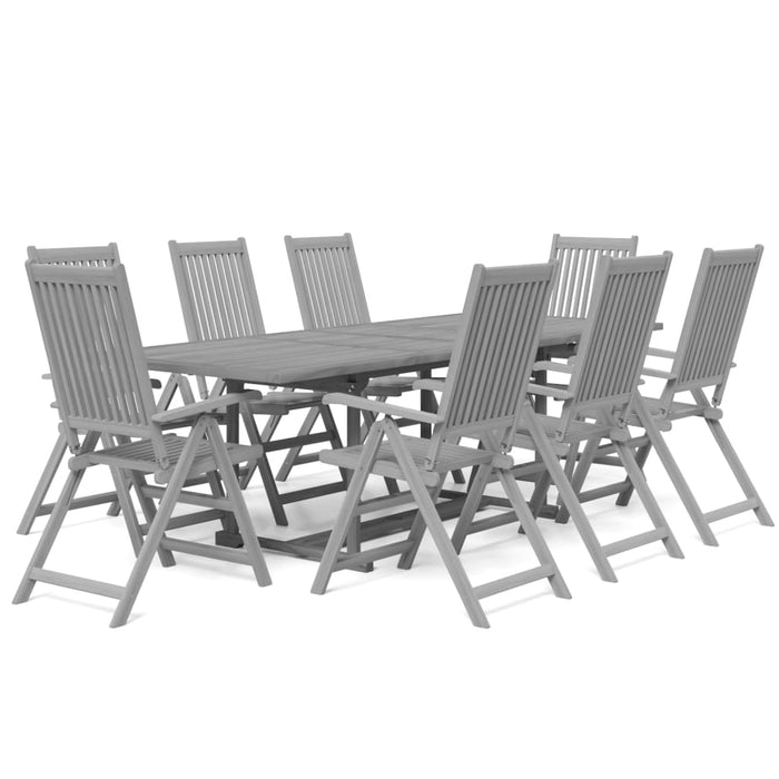 Set mobilier de grădină, 9 piese, lemn masiv de acacia - WALTI WALTI