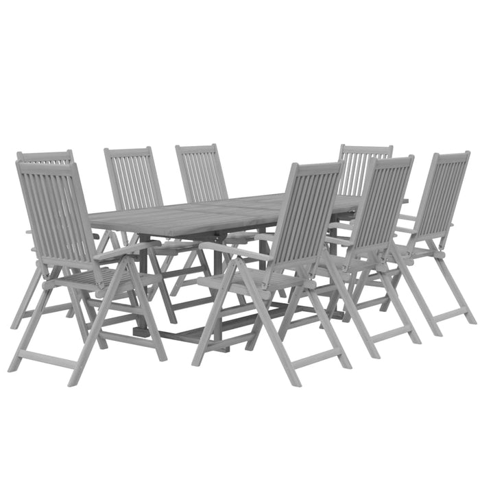 Set mobilier de grădină, 9 piese, lemn masiv de acacia - WALTI WALTI