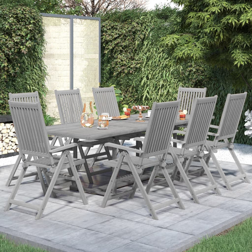 Set mobilier de grădină, 9 piese, lemn masiv de acacia - WALTI WALTI