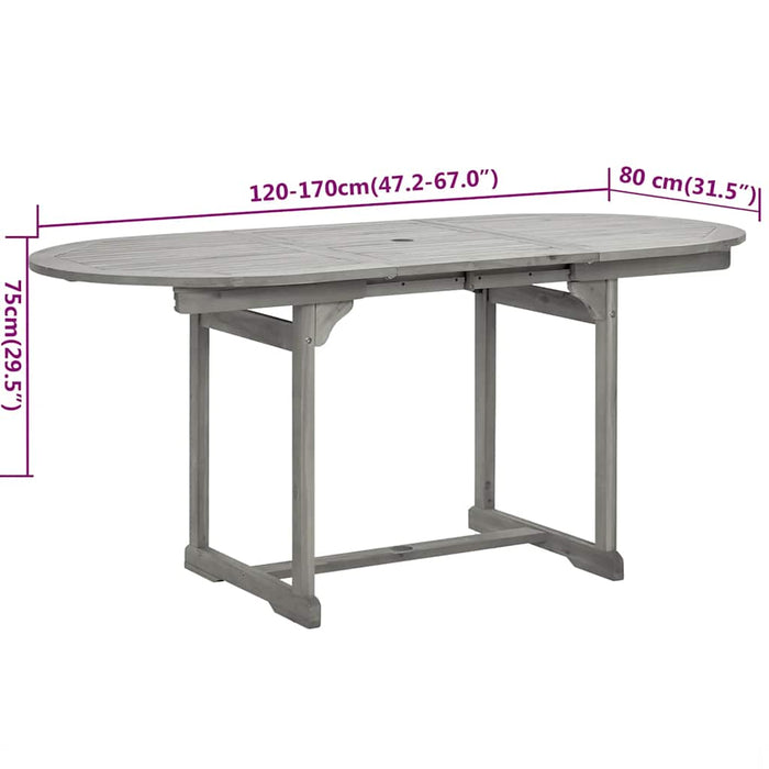 Set mobilier de grădină, 5 piese, lemn masiv de acacia - WALTI WALTI