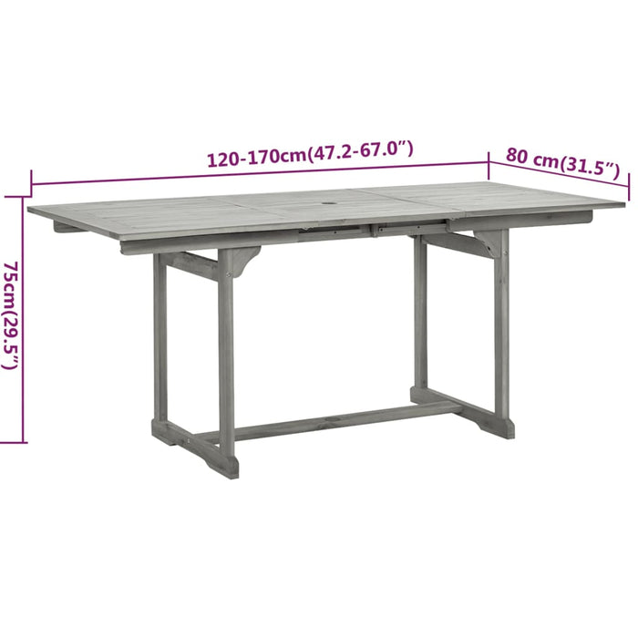 Set mobilier de grădină, 7 piese, lemn masiv de acacia - WALTI WALTI