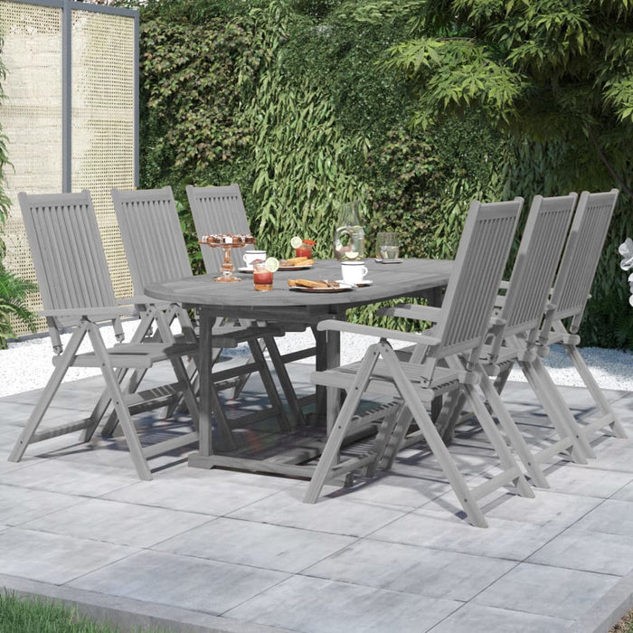 Set mobilier de grădină, 7 piese, lemn masiv de acacia - WALTI WALTI