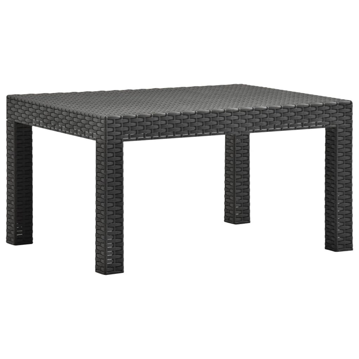 Set mobilier de grădină cu perne, 2 piese, antracit, PP ratan WALTI