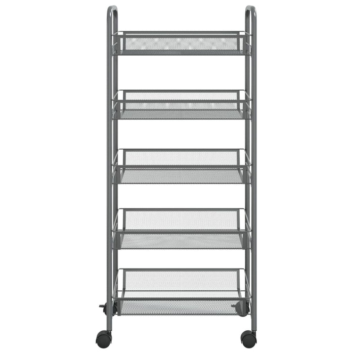 Cărucior de bucătărie, 5 niveluri, gri, 46x26x105 cm, fier - WALTI WALTI