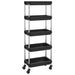 Cărucior de bucătărie 5 niveluri negru 42x29x128 cm fier și ABS - WALTI WALTI